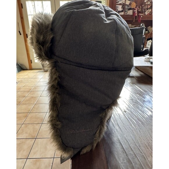 Eddie Bauer Men's Trapper Hat EUC  L/XL  Down Insulation - Picture 10 of 13